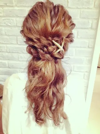 ミディアム セミロング ロング カラー パーマ ヘアアレンジ la fith所属・rico_by ヘアとアイブロウのヘアスタイル