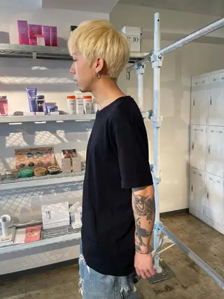 ショート メンズケアブリーチ 特化🔥村田のヘアスタイル