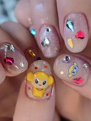 ネイル 3dパーツ/流行り 👧shushu❤️のネイルデザイン