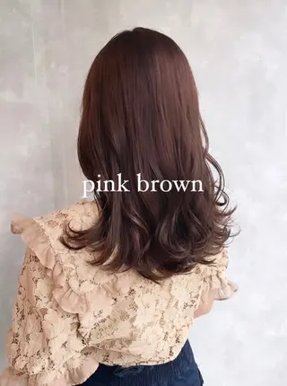 セミロング カラー 【完全個室】髪質改善 暖色カラー/山崎唯奈のヘアスタイル