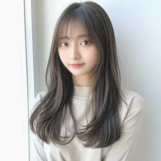 セミロング 緑地公園美容室 neohairのヘアスタイル