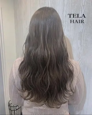 セミロング カラー ヘアアレンジ TELAHAIR 髪質改善特化型サロンのヘアスタイル