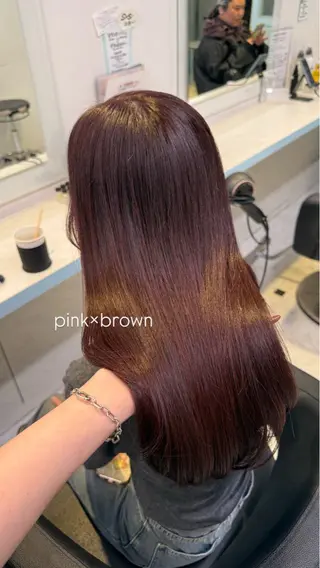 カラー 🍒♡艶髪暖色カラー saaya♡🍒のヘアスタイル