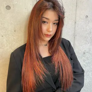 ロング カラー Mizobe misakiのヘアスタイル