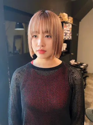 ショート カラー ボブ／パーマ指名 No. 1🍃れんとのヘアスタイル