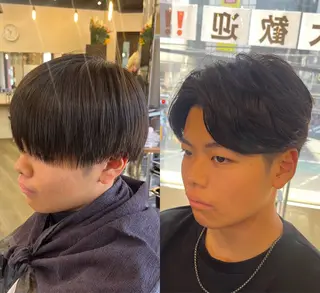 ショート パーマ メンズ 韓国風メンズ/毛流れ ヘアなら須田龍世のヘアスタイル