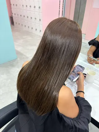 ロング カラー 韓国風艶カラー🪽 yuuna🪽🍨のヘアスタイル