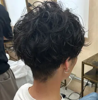 ショート パーマ メンズ ボブ・パーマ特化 🌟フジタのヘアスタイル