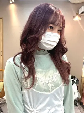 ロング カラー レイヤー/顔周り /いいぬまみかのヘアスタイル