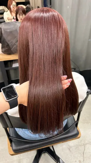 ロング 女性らしいモテヘア 韓国ヘアhikariのヘアスタイル