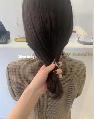 セミロング カラー 顔周りレイヤー 🎀マリノのヘアスタイル