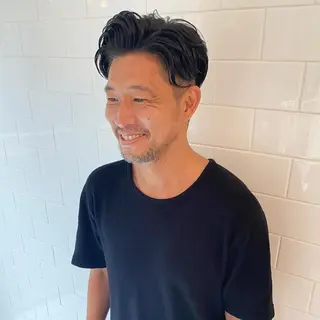 ショート カラー パーマ ヘアアレンジ メンズ キッズ ネイル マツエク・マツパ 中元 淳のヘアスタイル