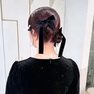 ヘアアレンジ マミ☁️ヘアセット /お呼ばれヘア/銀座のヘアスタイル