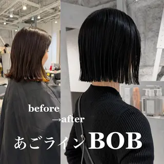 ショート カラー 切りっぱなしBOB 職人💜Anzuのヘアスタイル