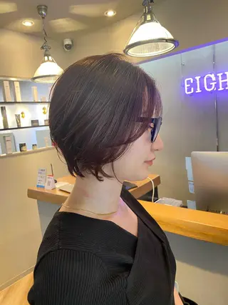 ショート 白髪ぼかしハイライト ／レイヤー中島啓太のヘアスタイル