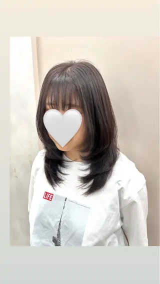 ミディアム コトネ🫧 韓国風レイヤーカットのヘアスタイル