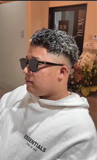 ショート カラー パーマ メンズ Flow所属・黒原 将貴のヘアスタイル