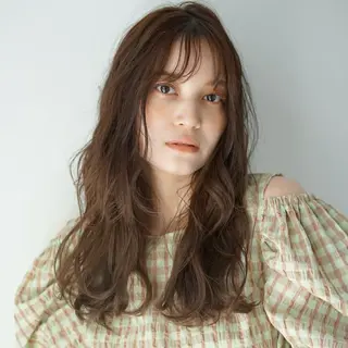 セミロング カラー パーマ 髪質改善ストレート✨ パーマヘア✨YUKIのヘアスタイル