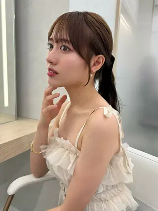 ロング 顔周り🇰🇷韓国 レイヤー/いづみ💞のヘアスタイル