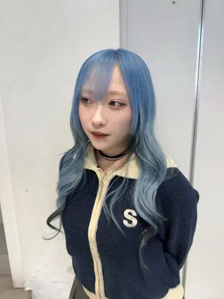 セミロング カラー ハイトーン/デザイン 🪐·˚⌖MIHOのヘアスタイル