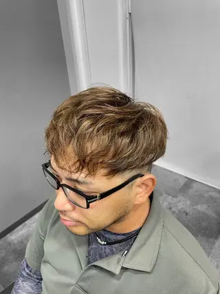 ショート カラー パーマ メンズ CIEN Blue MENZ SALON所属・平井 芳琉のヘアスタイル