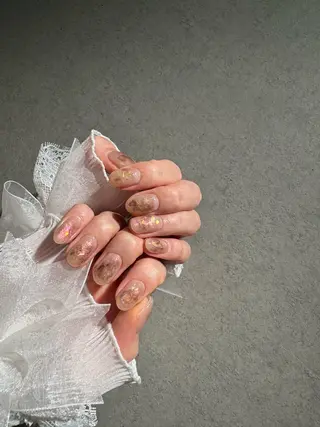 ネイル I-nailロング /ワンホン/キラキラのネイルデザイン