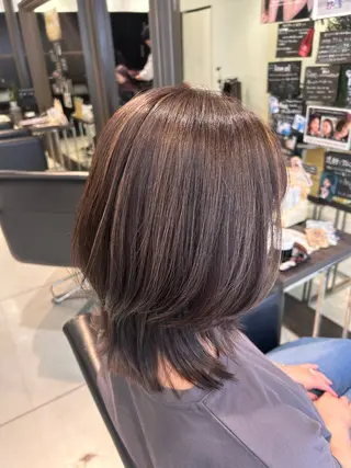 ミディアム カラー 透明感カラー 板橋　島村美咲のヘアスタイル