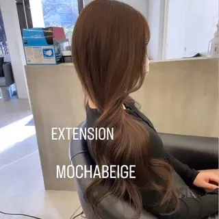 ロング カラー エクステ🩵ブリーチ 韓国ヘア🩵KAEのヘアスタイル