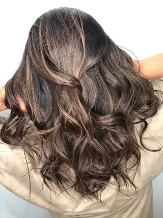 セミロング カラー ハイライト/髪質改善 ans/黒木 和大のヘアスタイル