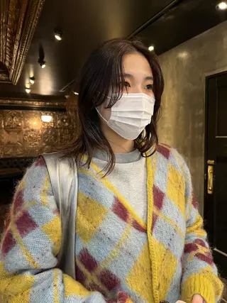 ミディアム カラー haco＋所属・圧倒的デザイン力 店長🎨RENAのヘアスタイル