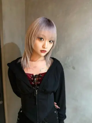 ミディアム カラー 國井 廉のヘアスタイル