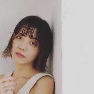 ミディアム カラー ヘアアレンジ 🫧透明感カラー/ ボブ/小笠原汐海🪽のヘアスタイル