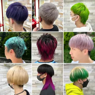 ショート カラー メンズ "PEPPU "所属・🌈推し色派手髪 ハイトーンShinのヘアスタイル