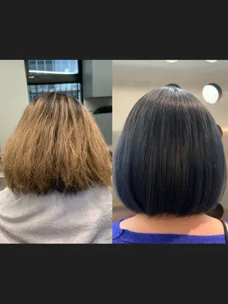 ショート パーマ 堀江 /木下椋麻のヘアスタイル