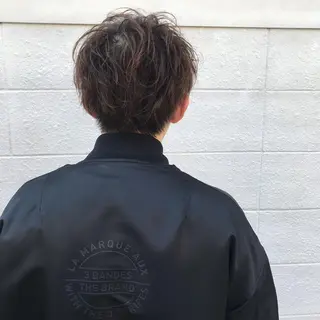 ショート カラー パーマ メンズ JUNTA 梅田茶屋町のヘアスタイル