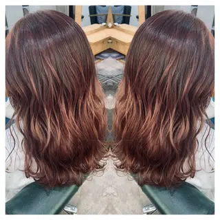 セミロング カラー 村山 茉衣のヘアスタイル