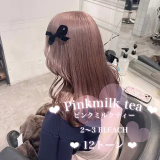 カラー girly❤︎暖色ヘ ア➰🎀HINANOのヘアスタイル