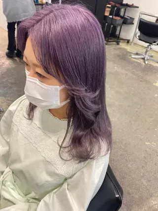 セミロング カラー 💗💗韓国レイヤー yu-ki💗💗のヘアスタイル