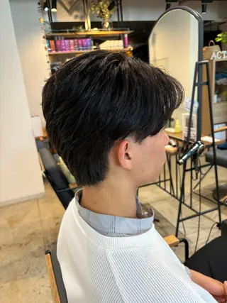 ショート パーマ メンズ みつけ／メンズカット メンズパーマ🦔のヘアスタイル