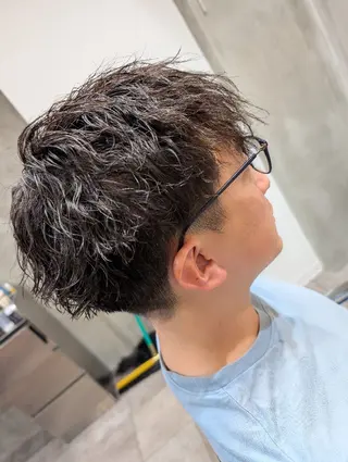 ショート メンズ パーマ QOL mens salon 円山所属・メンズ専門😎 QOL円山 YUTOのヘアスタイル