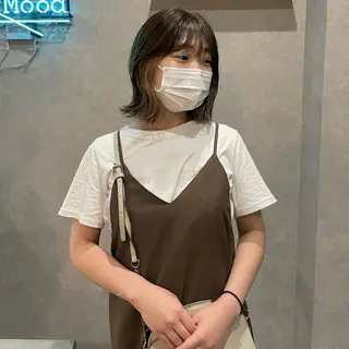 ミディアム カラー はちすか るかのヘアスタイル