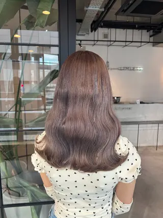 ミディアム カラー ベージュカラー🌿 新潟駅/青木結月のヘアスタイル