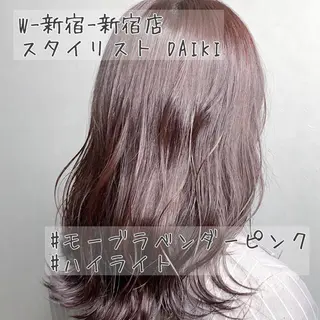 セミロング カラー パーマ ヘアアレンジ メンズ キッズ ネイル マツエク・マツパ 新宿駅近♡友達とOK 🦋W -ワット -のヘアスタイル