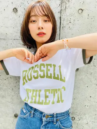 ショート IVE所属・ダブルカラー🤍 髪質改善／原島のヘアスタイル