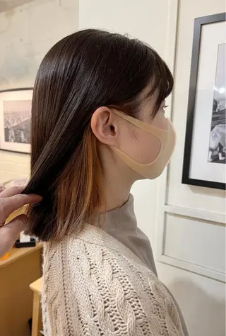 ロング カラー 🌿ダブルカラー/ 明大前/中村渓太のヘアスタイル