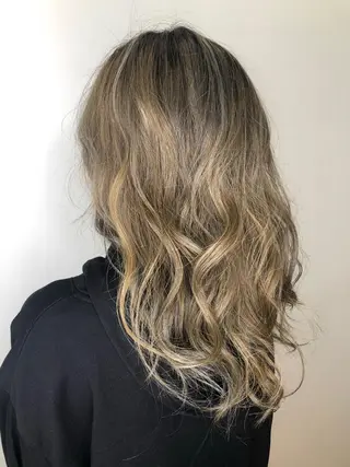 セミロング カラー 杉田 一浩のヘアスタイル