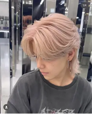 ミディアム ⭐️メンズ特化⭐️ パーマ　カラーのヘアスタイル