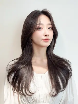 ロング 神戸で縮毛矯正/髪質 改善/お任せくださいのヘアスタイル