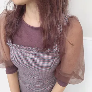 ロング カラー 似合わせ.ﾍｱｾｯﾄ 得意🌹井上美沙のヘアスタイル