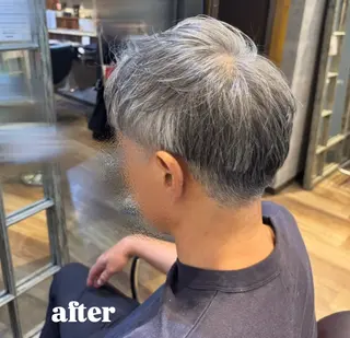 ショート メンズ 🌙透明感カラー／ 丁寧施術｜松本のヘアスタイル